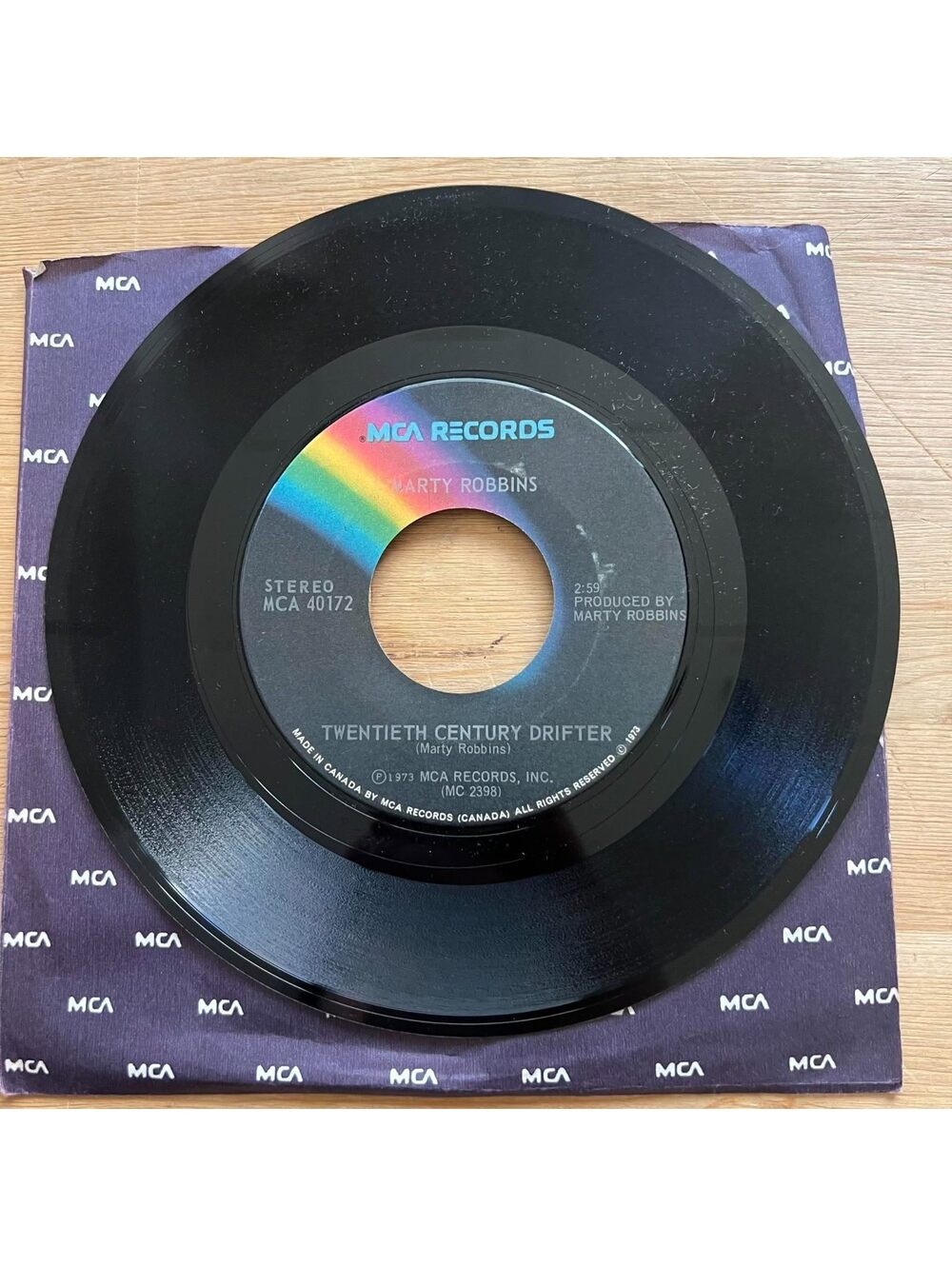 Marty Robbins - Twentieth Century Drifter/I'm Wanting To 45rpm VG+ R19